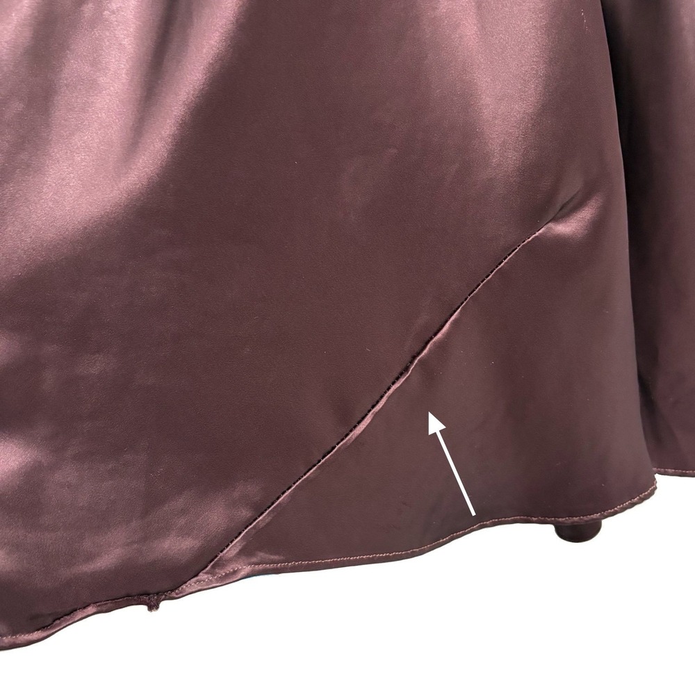 REISS  Satin Cape Maxi Dress - Burgundy Size Us 6, UK 10 - Picture 8 of 8